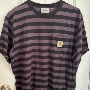 Carhartt WIP Stripped T-Shirt, purple black